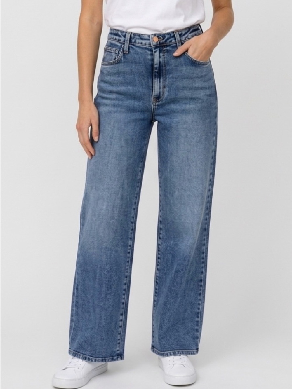 Letter to Juliet Genoa High Rise Wide Leg Stretch Jeans Medium Blue Size 29